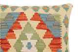 handmade Traditional Pillow Rust Blue Hand-Woven SQUARE 100% WOOL Hand woven turkish pillow2' x 2'