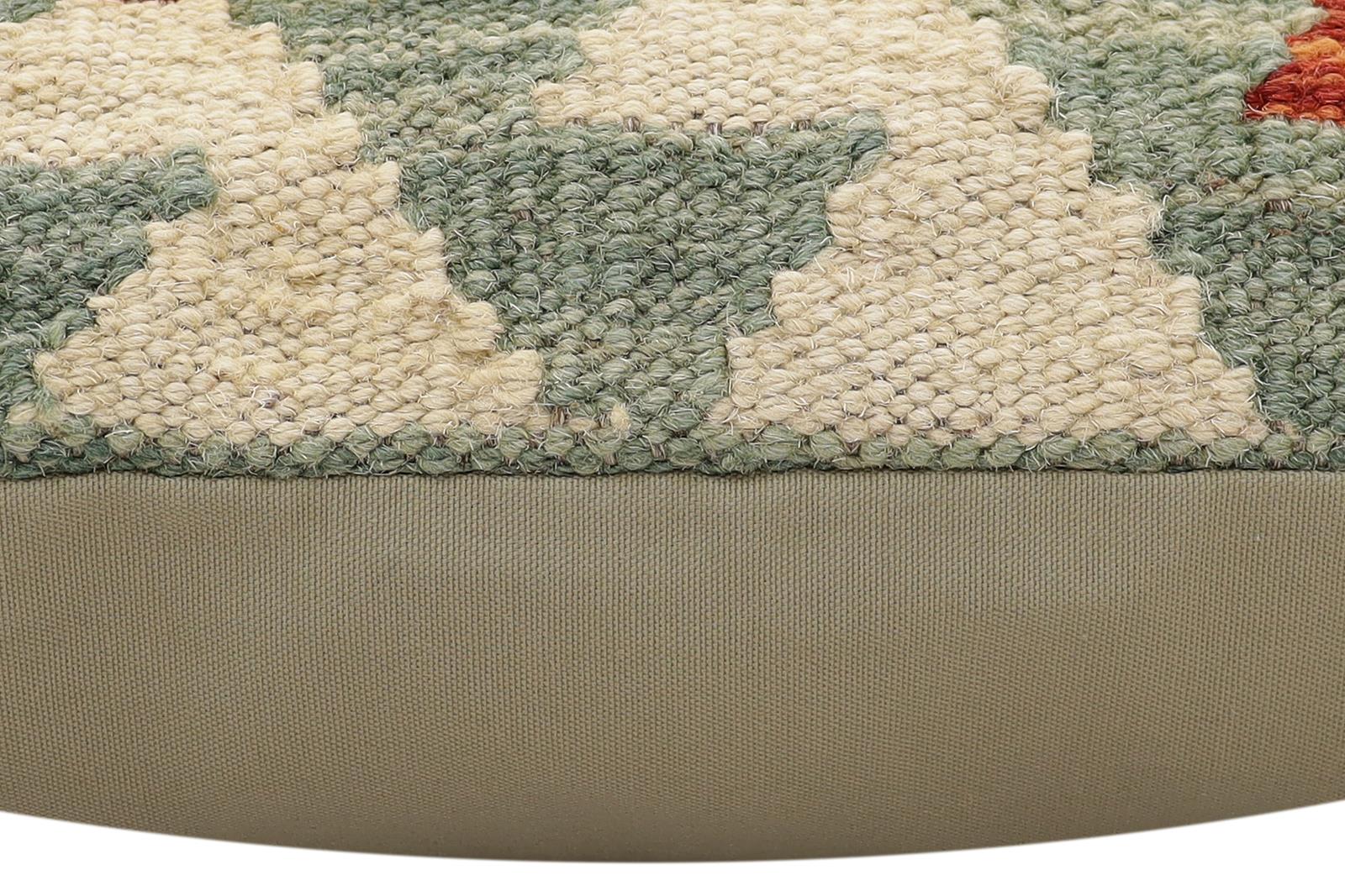 handmade Traditional Pillow Rust Blue Hand-Woven SQUARE 100% WOOL Hand woven turkish pillow2 x 2