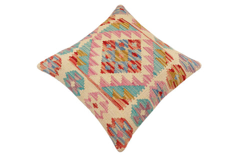 handmade Traditional Pillow Red Blue Hand-Woven SQUARE 100% WOOL Hand woven turkish pillow2 x 2