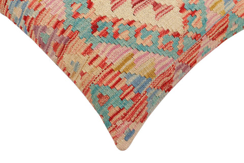 handmade Traditional Pillow Red Blue Hand-Woven SQUARE 100% WOOL Hand woven turkish pillow2 x 2
