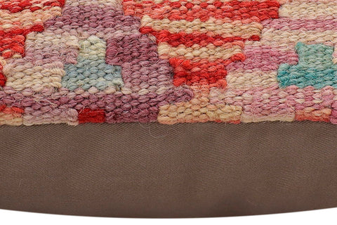 handmade Traditional Pillow Red Blue Hand-Woven SQUARE 100% WOOL Hand woven turkish pillow2 x 2