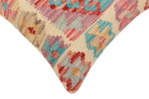 handmade Traditional Pillow Blue Rust Hand-Woven SQUARE 100% WOOL Hand woven turkish pillow2 x 2