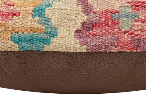 handmade Traditional Pillow Blue Rust Hand-Woven SQUARE 100% WOOL Hand woven turkish pillow2 x 2