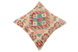 handmade Traditional Pillow Red Blue Hand-Woven SQUARE 100% WOOL  Hand woven turkish pillow  2 x 2
