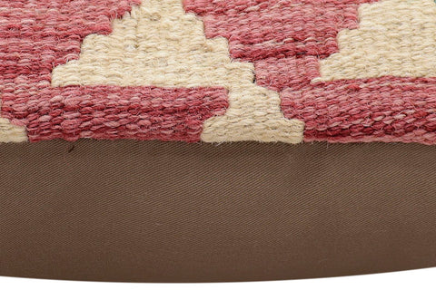 handmade Traditional Pillow Rust Blue Hand-Woven SQUARE 100% WOOL Hand woven turkish pillow2 x 2
