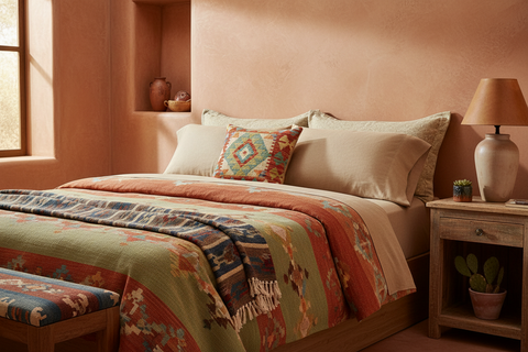 Bohemien Crook Turkish Hand-Woven Kilim Pillow