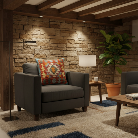 Southwestern Chadwick Turkish Hand-Woven Kilim Pillow - " x "