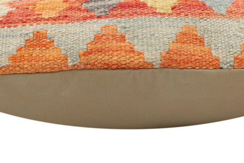 handmade Traditional Pillow Rust Blue Hand-Woven SQUARE 100% WOOL Hand woven turkish pillow2 x 2