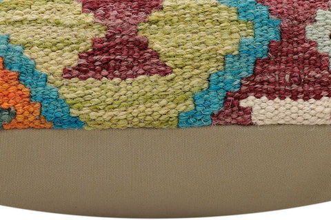 handmade Traditional Pillow Rust Blue Hand-Woven SQUARE 100% WOOL Hand woven turkish pillow2 x 2