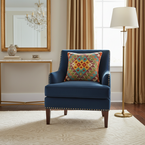 Bohemian Lennon Turkish Hand-Woven Kilim Pillow