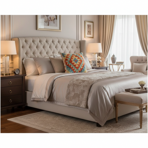 Boho Chic Hume Turkish Hand-Woven Kilim Pillow