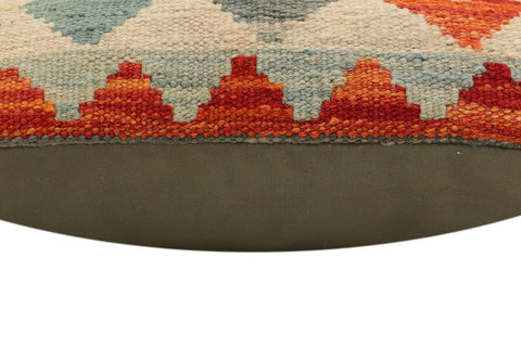 handmade Traditional Pillow Rust Beige Hand-Woven SQUARE 100% WOOL  Hand woven turkish pillow  2 x 2