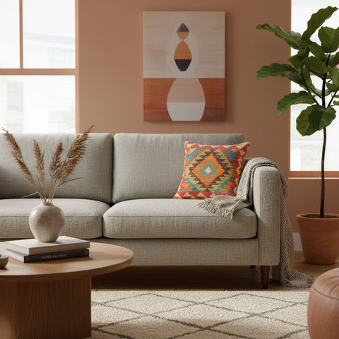 Southwestern Brooker Turkish Hand-Woven Kilim Pillow