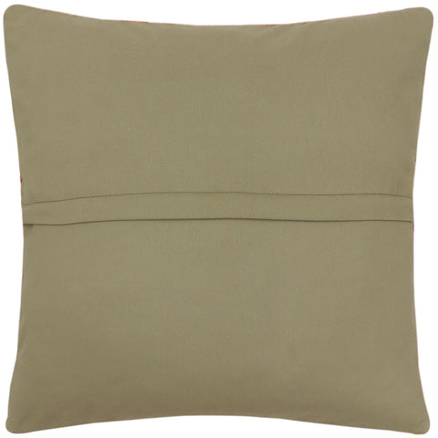 handmade Traditional Pillow Rust Beige Hand-Woven SQUARE 100% WOOL Hand woven turkish pillow2 x 2
