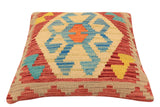 handmade Traditional Pillow Red Blue Hand-Woven SQUARE 100% WOOL  Hand woven turkish pillow  PILLOW