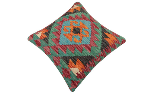 handmade Traditional Pillow Rust Red Hand-Woven SQUARE 100% WOOL Hand woven turkish pillow2 x 2