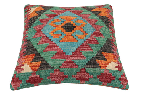 handmade Traditional Pillow Rust Red Hand-Woven SQUARE 100% WOOL Hand woven turkish pillow2 x 2