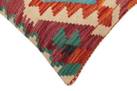 handmade Traditional Pillow Rust Blue Hand-Woven SQUARE 100% WOOL Hand woven turkish pillow2 x 2