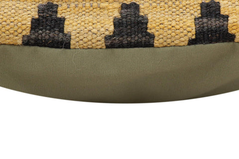 handmade Traditional Pillow Rust Blue Hand-Woven SQUARE 100% WOOL  Hand woven turkish pillow  2 x 2