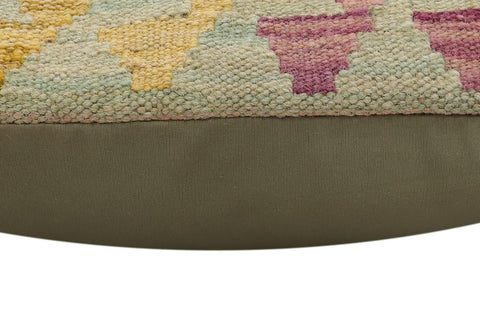 handmade Traditional Pillow Rust Blue Hand-Woven SQUARE 100% WOOL Hand woven turkish pillow2 x 2