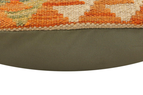 handmade Traditional Pillow Rust Blue Hand-Woven SQUARE 100% WOOL Hand woven turkish pillow2 x 2
