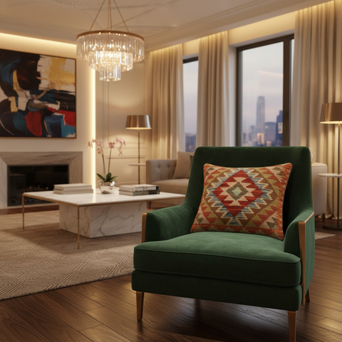 Southwestern Harmer Turkish Hand-Woven Kilim Pillow