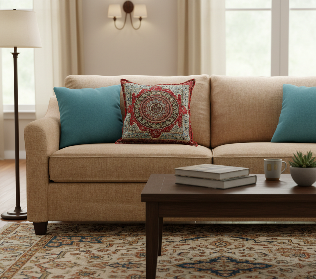 Mimosa Chenille Decorative Turkish Pillow