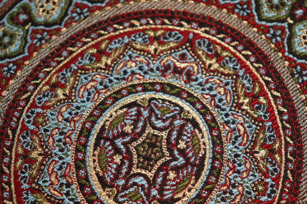 handmade Geometric Pillow Red Blue Handmade RECTANGLE throw pillow 2 x 2