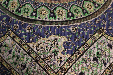 handmade Geometric Pillow Blue Green Handmade RECTANGLE throw pillow 2X2