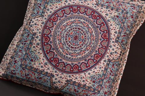handmade Geometric Pillow Ivory Red Handmade RECTANGLE throw pillow 2X2