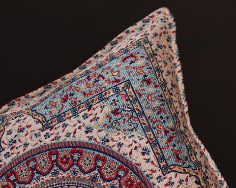 handmade Geometric Pillow Ivory Red Handmade RECTANGLE throw pillow 2X2