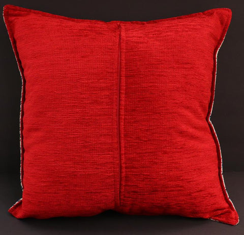 handmade Geometric Pillow Ivory Red Handmade RECTANGLE throw pillow 2X2