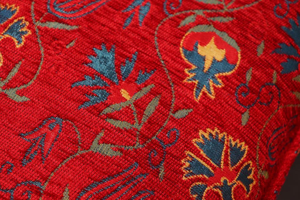 handmade Geometric Pillow Red Teal Handmade RECTANGLE throw pillow 2 x 2