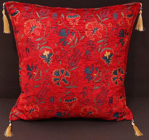 handmade Geometric Pillow Red Teal Handmade RECTANGLE throw pillow 2 x 2