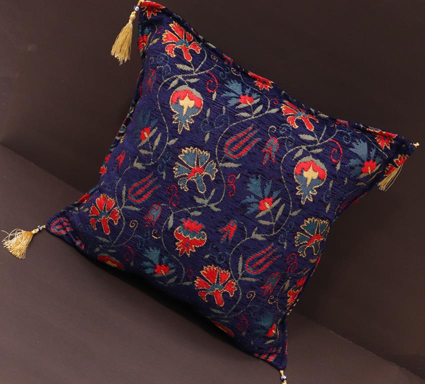 handmade Geometric Pillow Blue Red Handmade RECTANGLE throw pillow 2 x 2