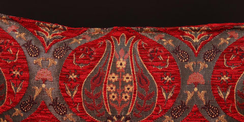 handmade Geometric Pillow Red Gold Handmade RECTANGLE throw pillow 2 x 2