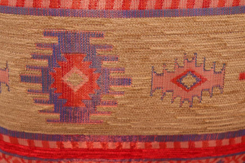 handmade Geometric Pillow Tan Blue Handmade RECTANGLE throw pillow 2 x 2