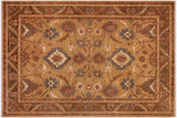 Shabby Chic Ziegler Kristi Gold Hand-Knotted Wool Rug - 9'0'' x 11'8''