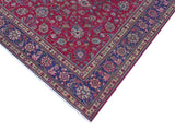 handmade Traditional Kashan Red Blue Hand Knotted RECTANGLE 100% WOOL area rug 9x13