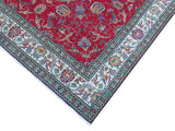 handmade Traditional Tabriz Red Beige Hand Knotted RECTANGLE 100% WOOL area rug 10x13
