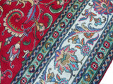 handmade Traditional Tabriz Red Beige Hand Knotted RECTANGLE 100% WOOL area rug 10x13