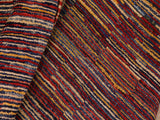 Modern Gabbeh Oralee Blue/Red Wool Rug - 8'1'' x 9'10''