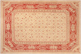 Bohemien Ziegler Maris Beige Red Hand-Knotted Wool Rug - 8'2'' x 9'5''