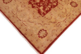 handmade Traditional Kafkaz Chobi Ziegler Rust Tan Hand Knotted RECTANGLE 100% WOOL area rug 8 x 10