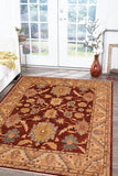 handmade Traditional Kafkaz Chobi Ziegler Red Tan Hand Knotted RECTANGLE 100% WOOL area rug 8 x 10
