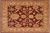 Shabby Chic Ziegler Nelda Red Tan Hand-Knotted Wool Rug - 7'11'' x 10'0''