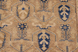 handmade Transitional Kafkaz Chobi Ziegler Tan Blue Hand Knotted RECTANGLE 100% WOOL area rug 8 x 10