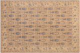 handmade Transitional Kafkaz Chobi Ziegler Tan Blue Hand Knotted RECTANGLE 100% WOOL area rug 8 x 10