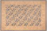 Boho Chic Ziegler Whitley Blue Beige Hand-Knotted Wool Rug - 7'11'' x 9'10''