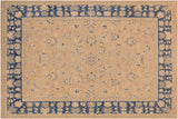 Bohemien Ziegler Johnie Taupe Blue Hand-Knotted Wool Rug - 9'0'' x 11'7''